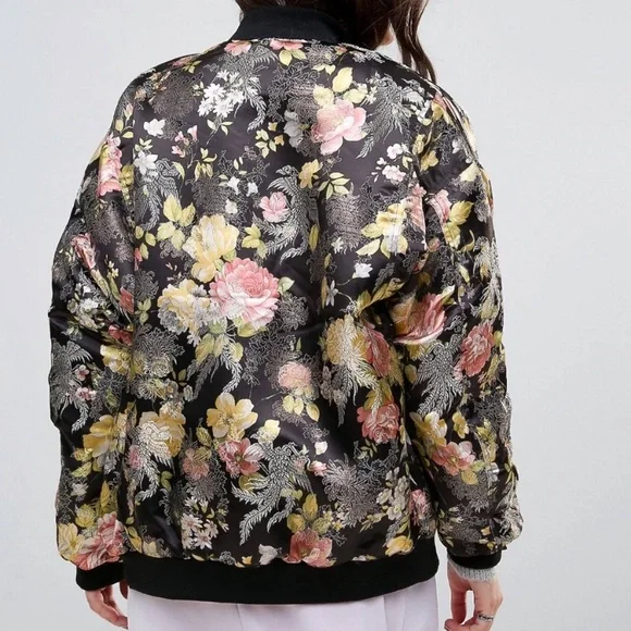 Free People Floral Jacquard Bomber Jacket - Worn once!!